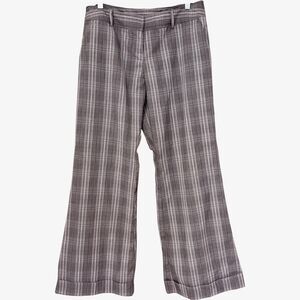 Tracy Evans Grey Plaid Wide Flare Leg Pants